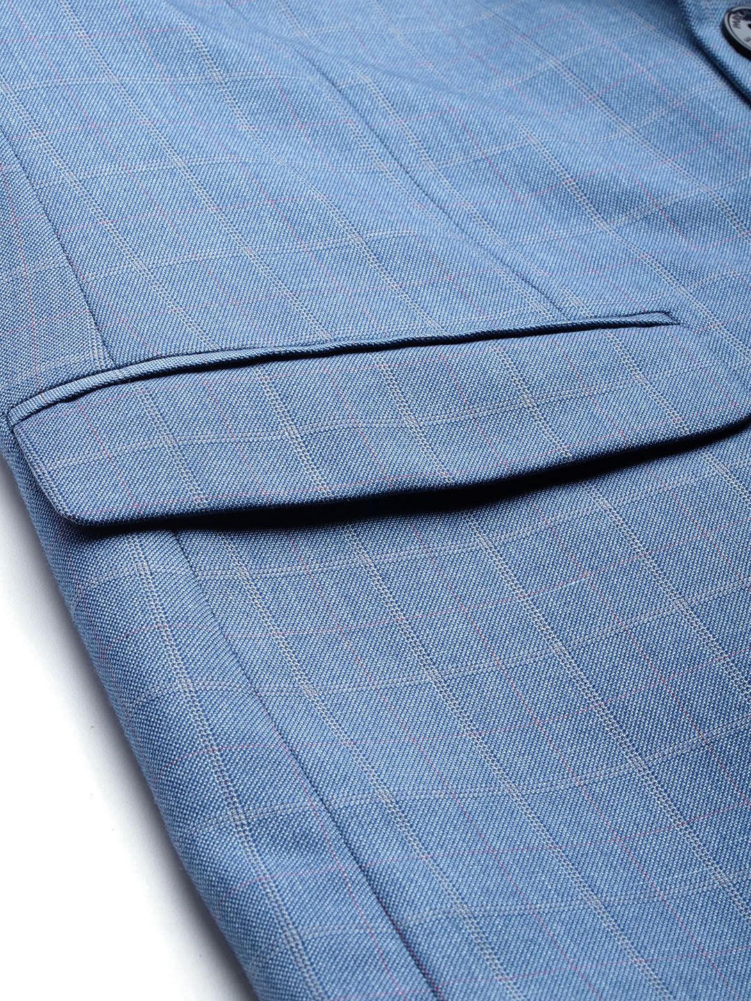 Park Avenue Checked Slim-Fit Blazer & Trousers