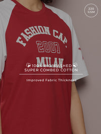 DILLINGER Women Oversized Raglan Sleeve Printed Tshirt