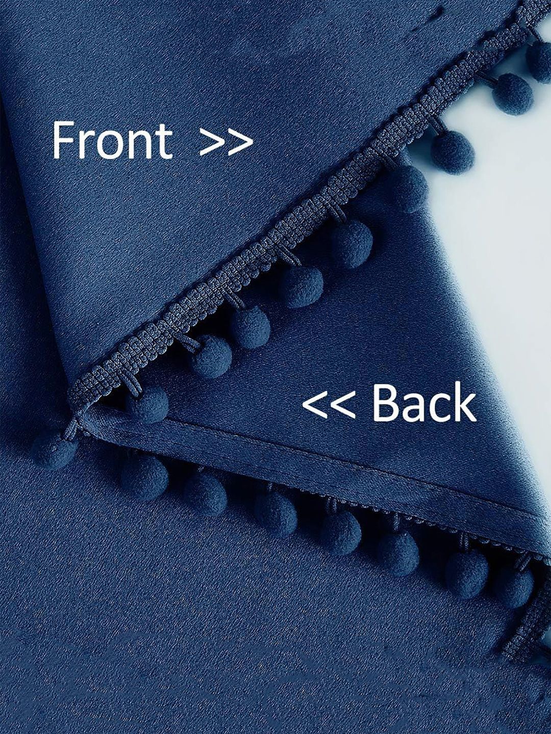 STITCHNEST Set of 2 Blue Solid 9 feet Curtain