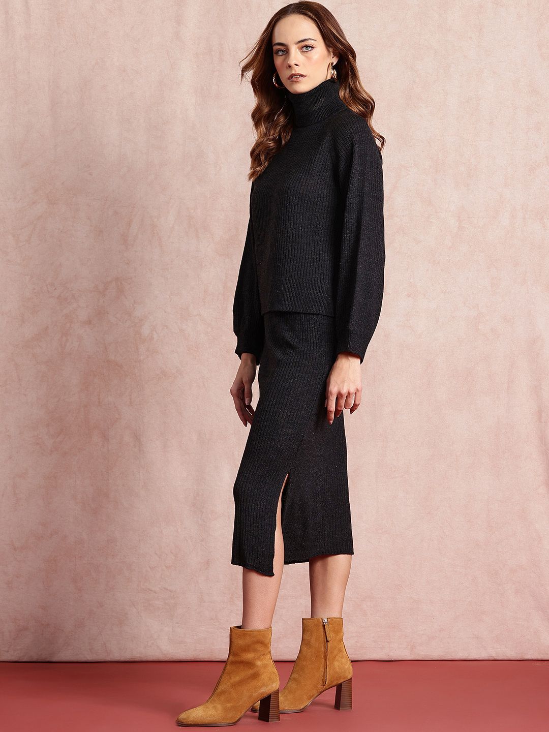 all about you Ribbed Pure Acrylic Winter Co-Ords