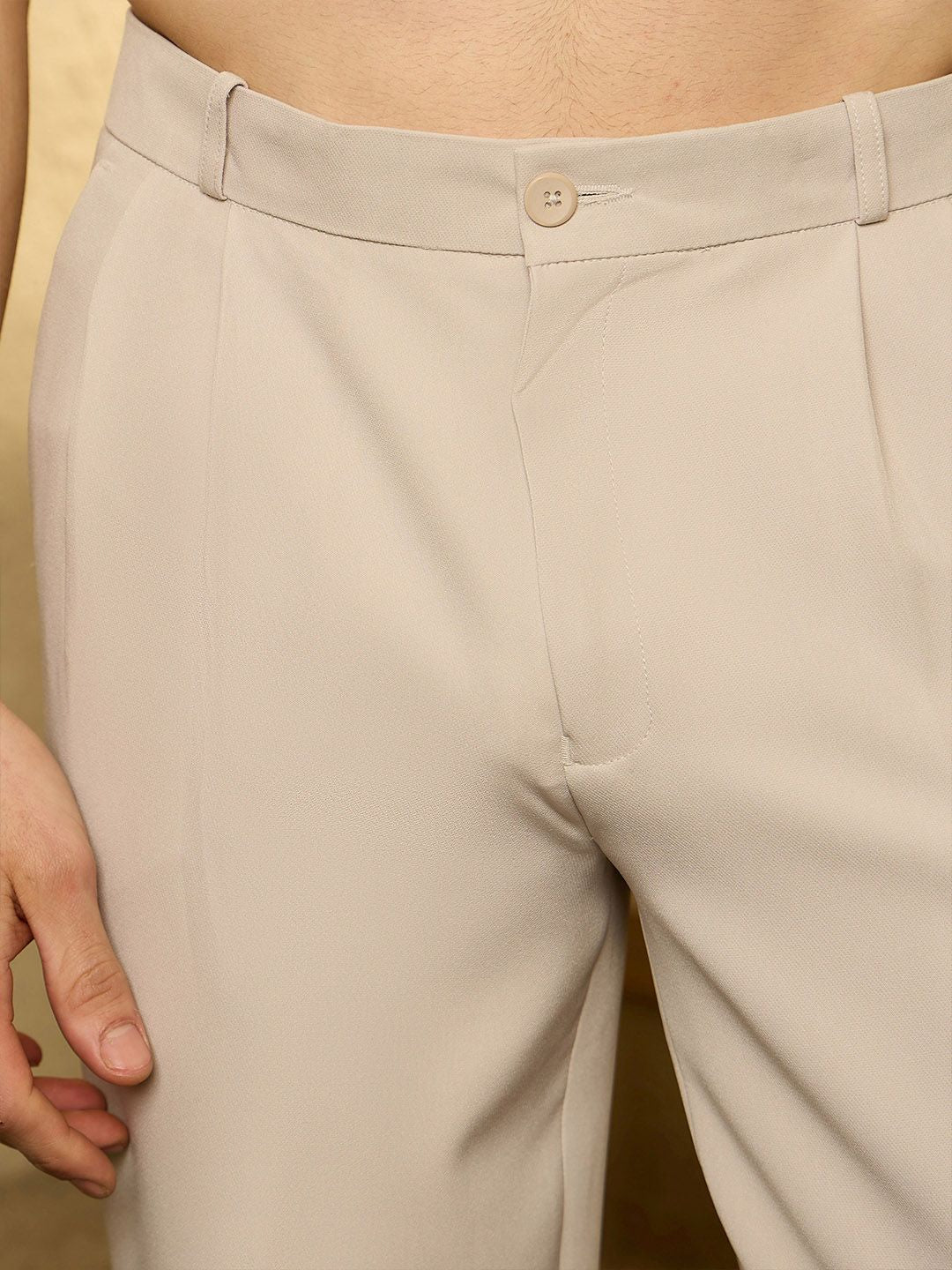 DENNISON Korean Baggy Fit Double Pleated Trouser