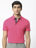 RARE RABBIT Men Casca Polo Collar Slim Fit Cotton T-Shirt