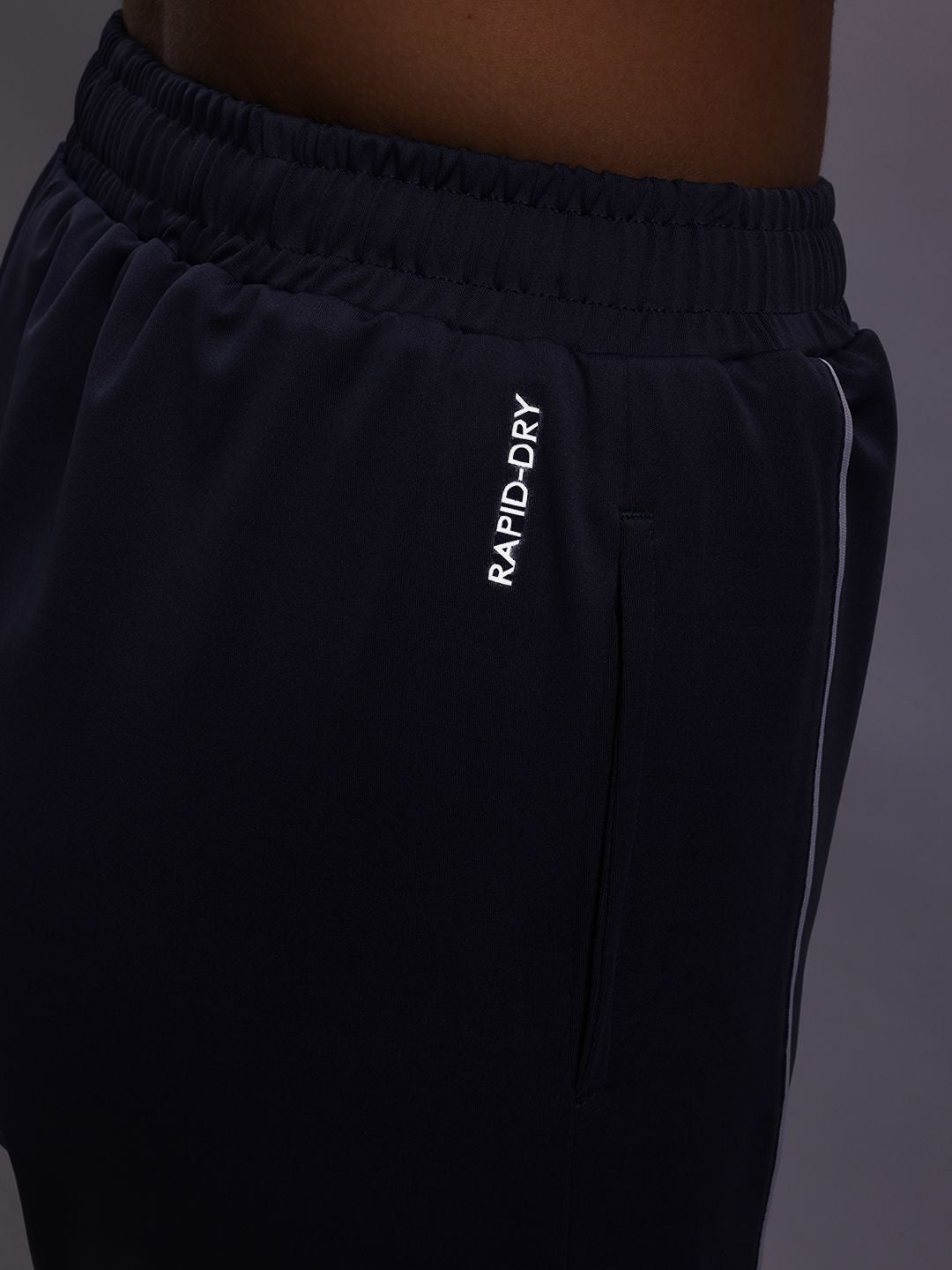 HRX by Hrithik Roshan Women Contrast Piping Rapid-Dry Training Track Pants