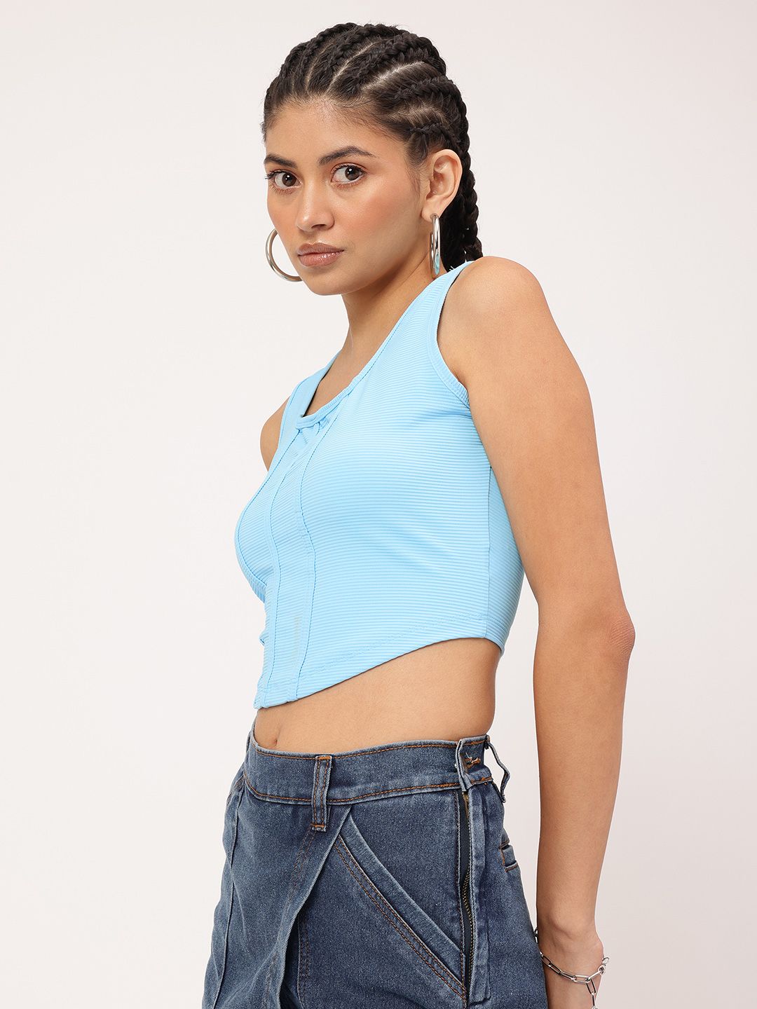 DressBerry It Girl Essential Ribbed Corset Top