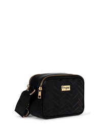 Berrylush Black Textured Structured Sling Bag
