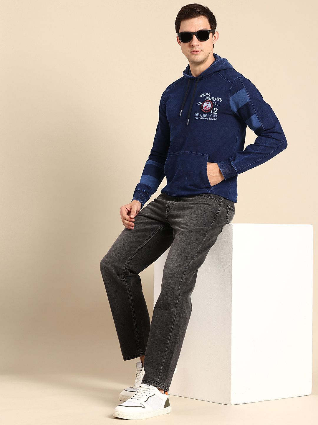 Being Human Hooded Printed Sweatshirt