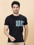 Being Human Men Round Neck Typography Printed T-shirt