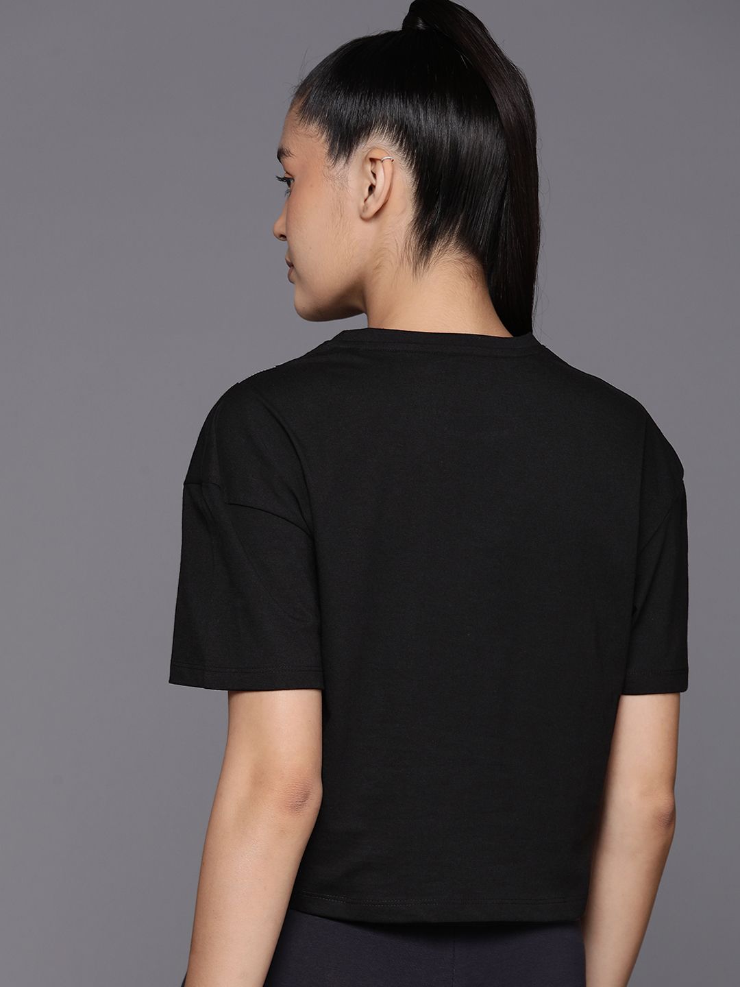 HRX by Hrithik Roshan Brand Logo Printed Drop-Shoulder Sleeves Lifestyle T-shirt