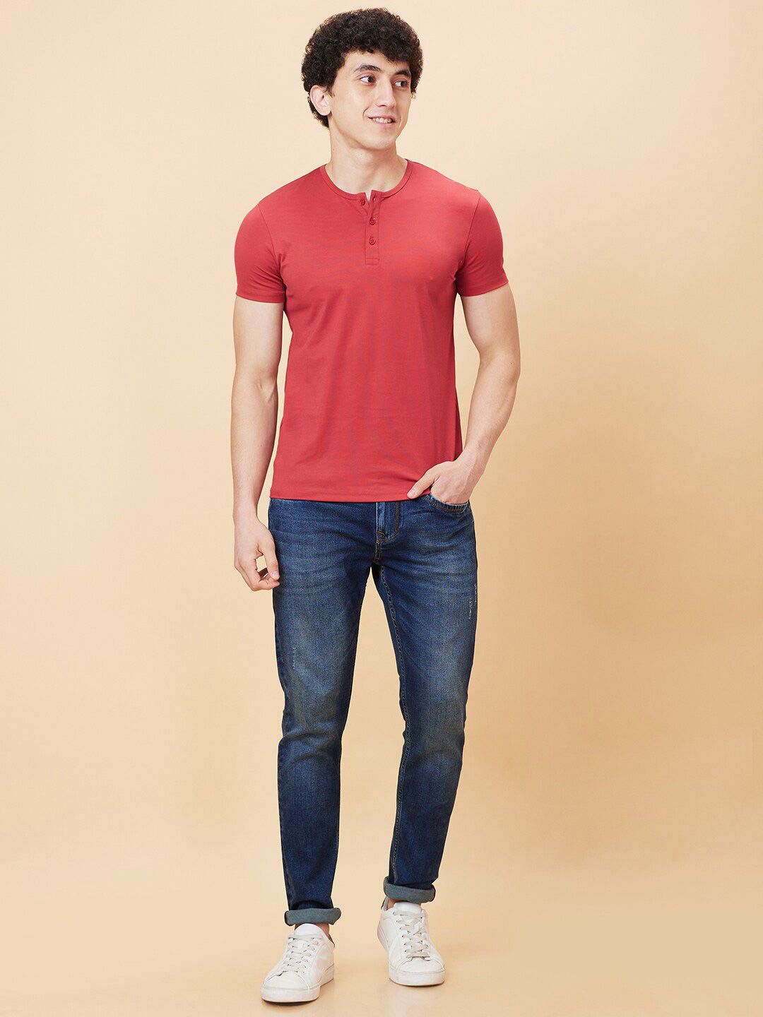 Being Human Henley Neck T-shirt