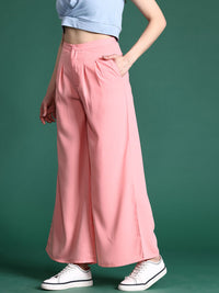 DressBerry Women Flared Pleated Trousers