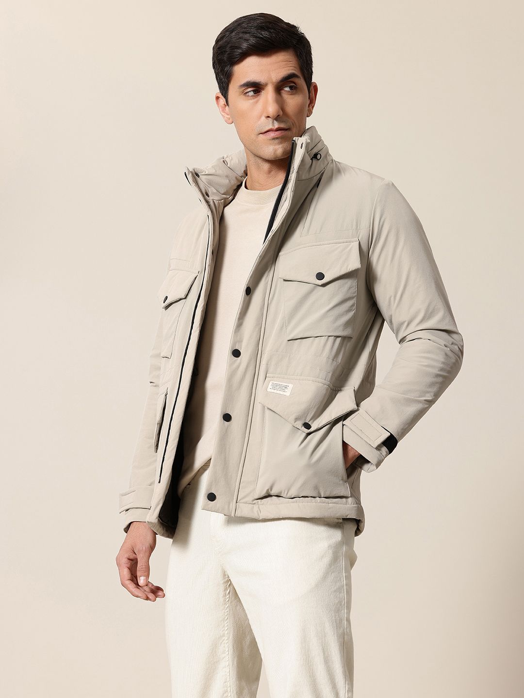 Mr Bowerbird Tailored Fit Hooded Padded Jacket