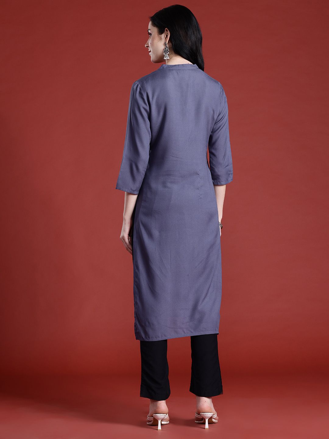 Anouk Pleated Straight Kurta