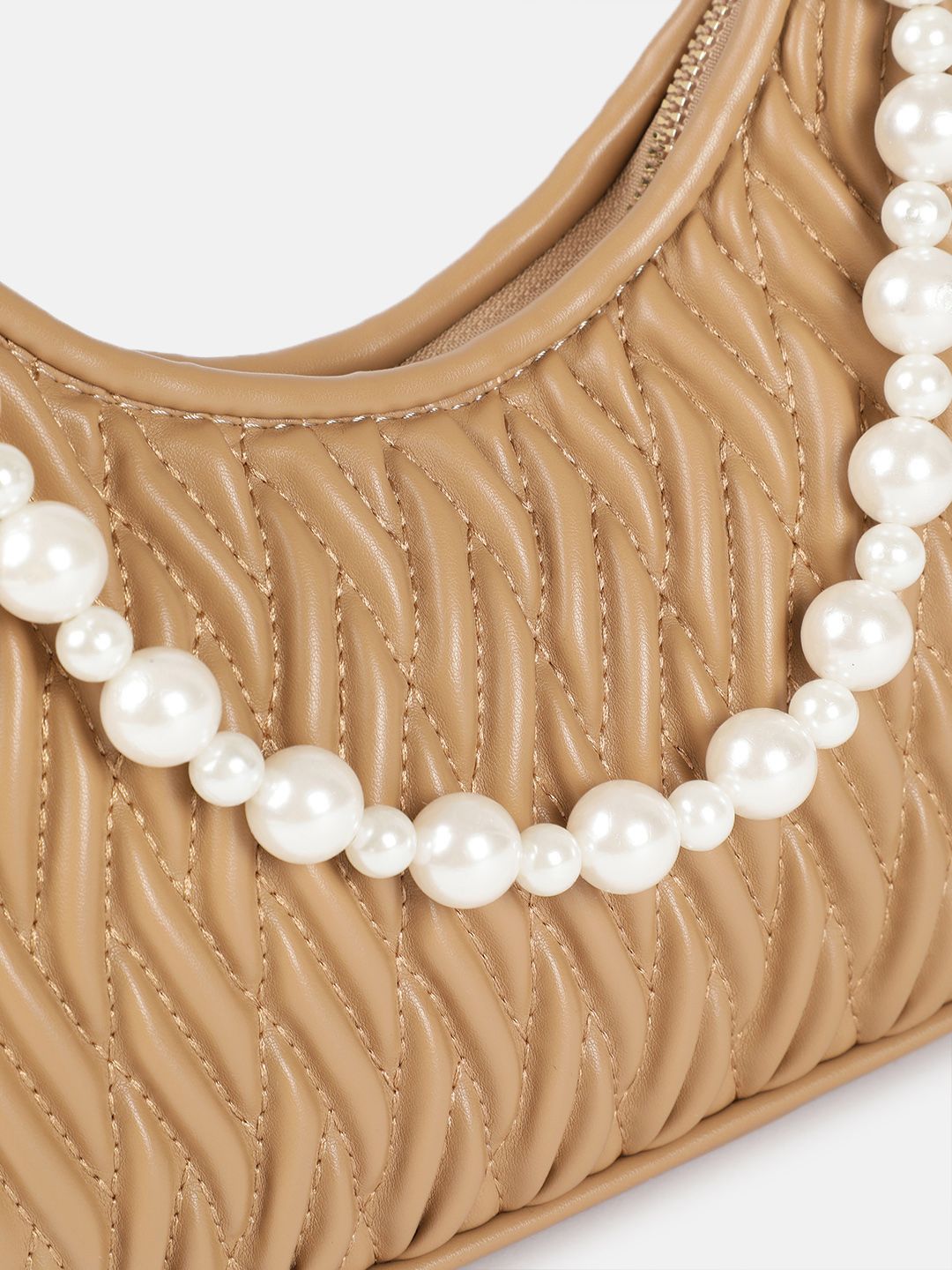 DressBerry Structured Quilted Hobo Bag