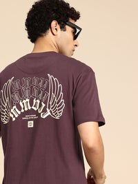 Being Human Typography Printed Drop-Shoulder Sleeves Pure Cotton T-shirt