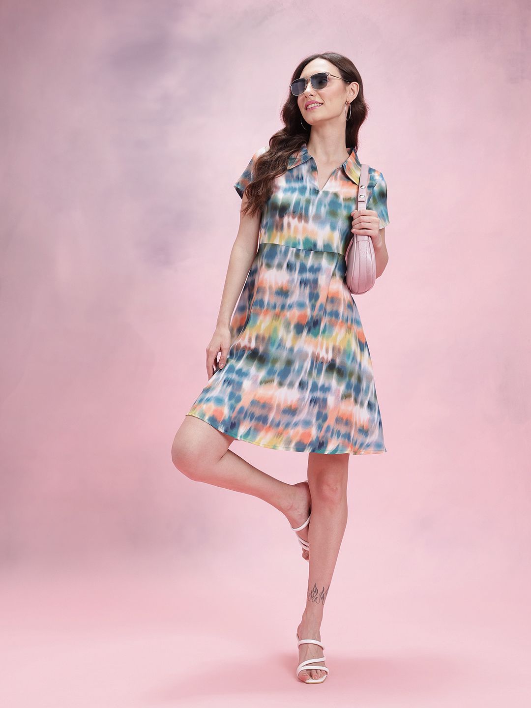 DressBerry Printed A-Line Dress