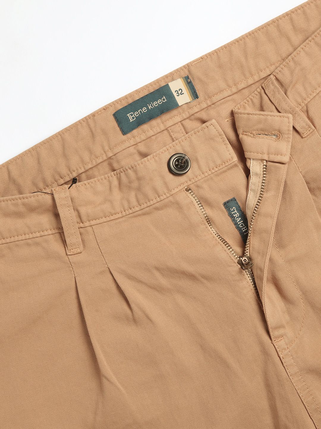 Bene Kleed Men Classic Straight Fit High-Rise Chinos Trousers