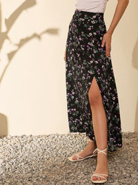Berrylush Women Floral Printed A-line Maxi Skirt