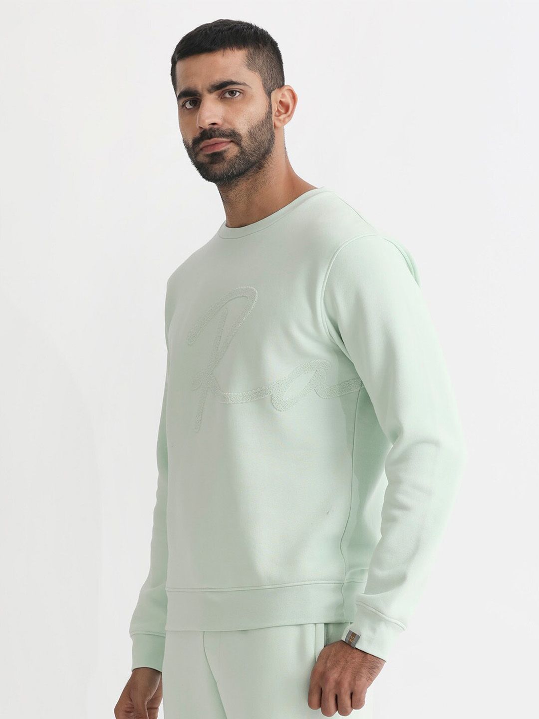 RARE RABBIT Men East Round Neck Sweatshirt