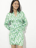 DressBerry Offset Repeat Wrap It Up Dress