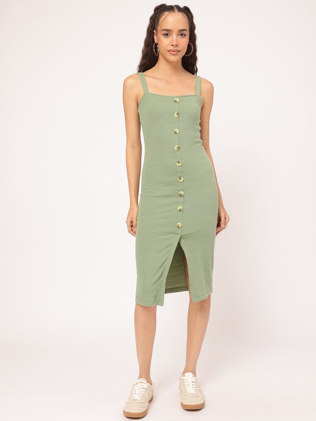 DressBerry Cool Matcha Soft Grunge Sheath Dress