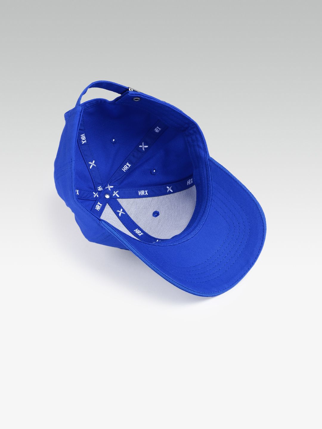 HRX by Hrithik Roshan Unisex Blue Brand Logo Embroidered Cotton Baseball Cap