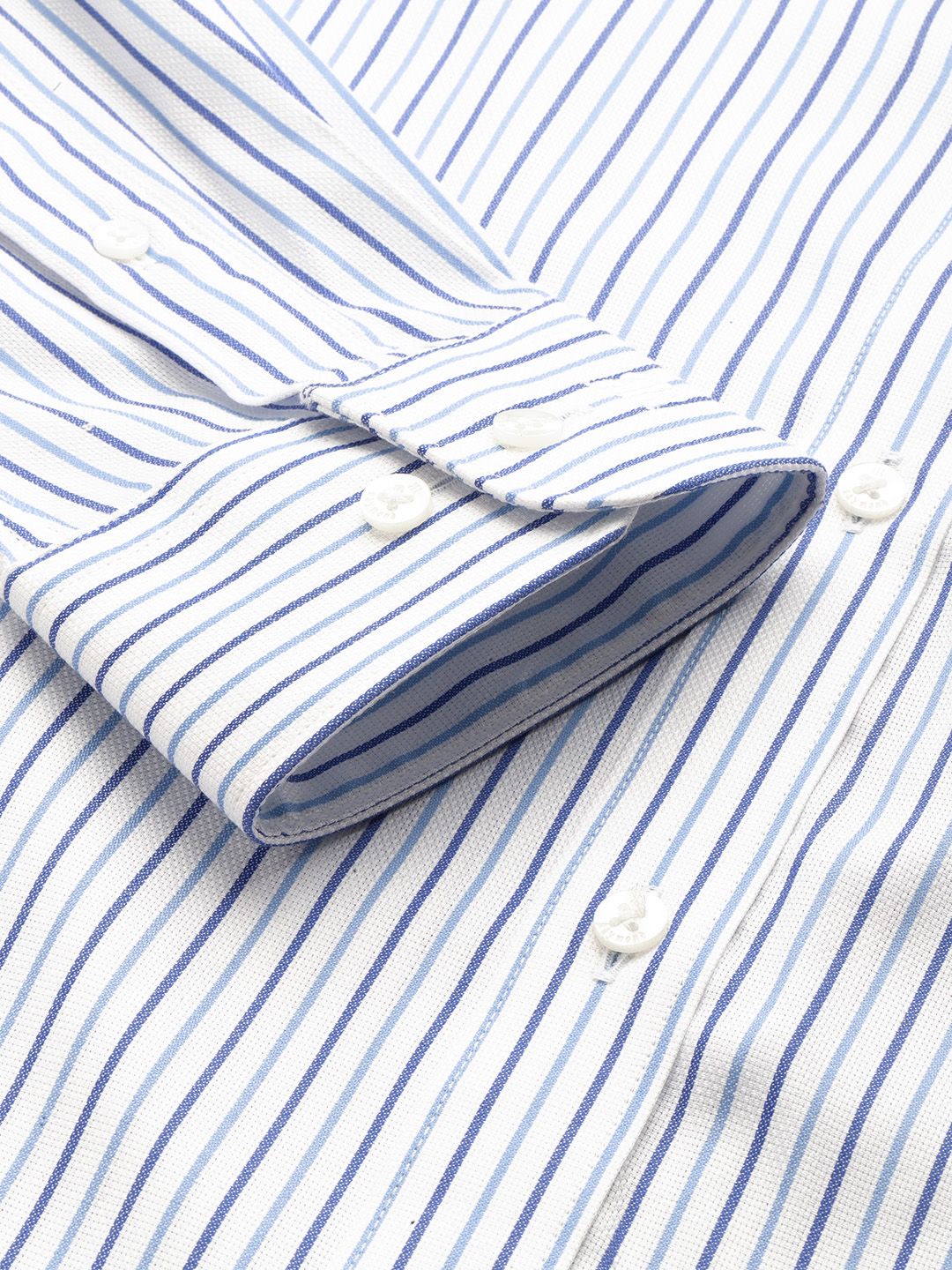 Raymond Slim Fit Striped Pure Cotton Formal Shirt