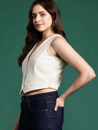 DressBerry Pure Cotton V-Neck Waistcoat