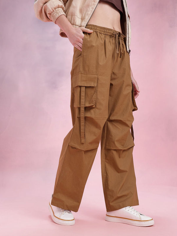 DressBerry Women Cotton Pleated Cargos