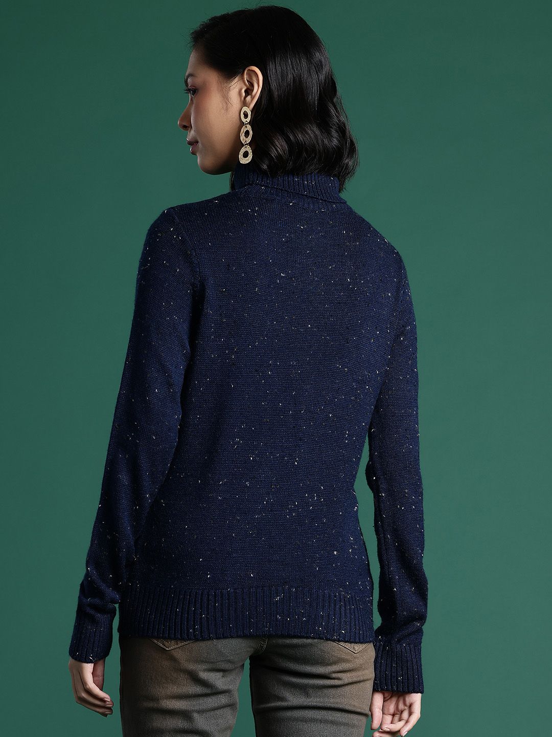 DressBerry Turtle Neck Speckled Sweaters