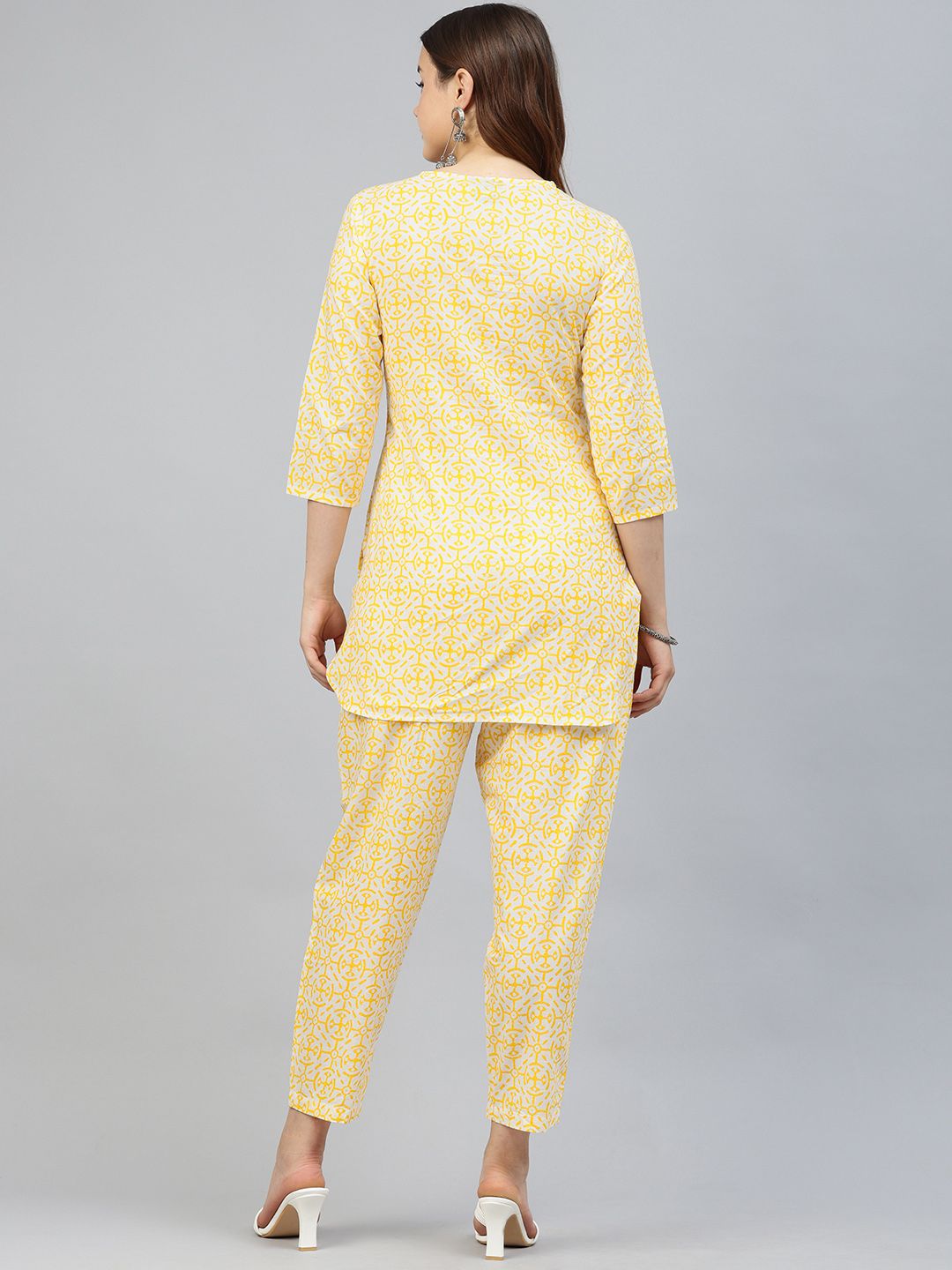 KALINI Ethnic Motifs Printed Pure Cotton Co-Ords