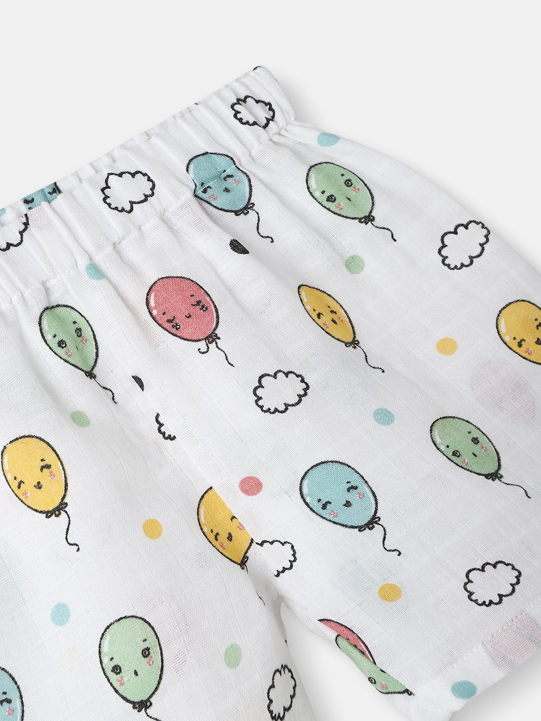 Nauti Nati Girls Printed Pure Cotton Top With Shorts