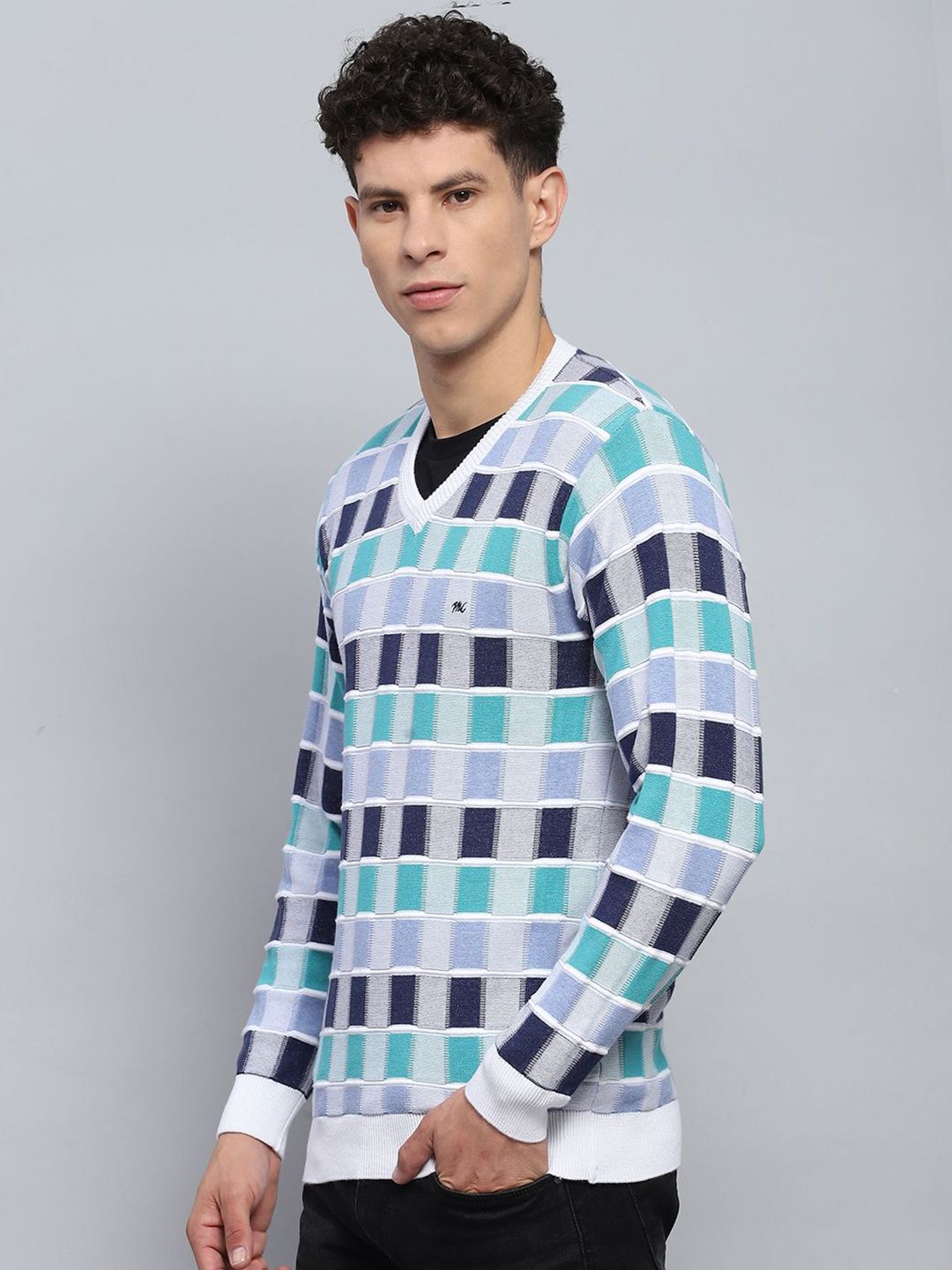 Monte Carlo Men Checked Pullover