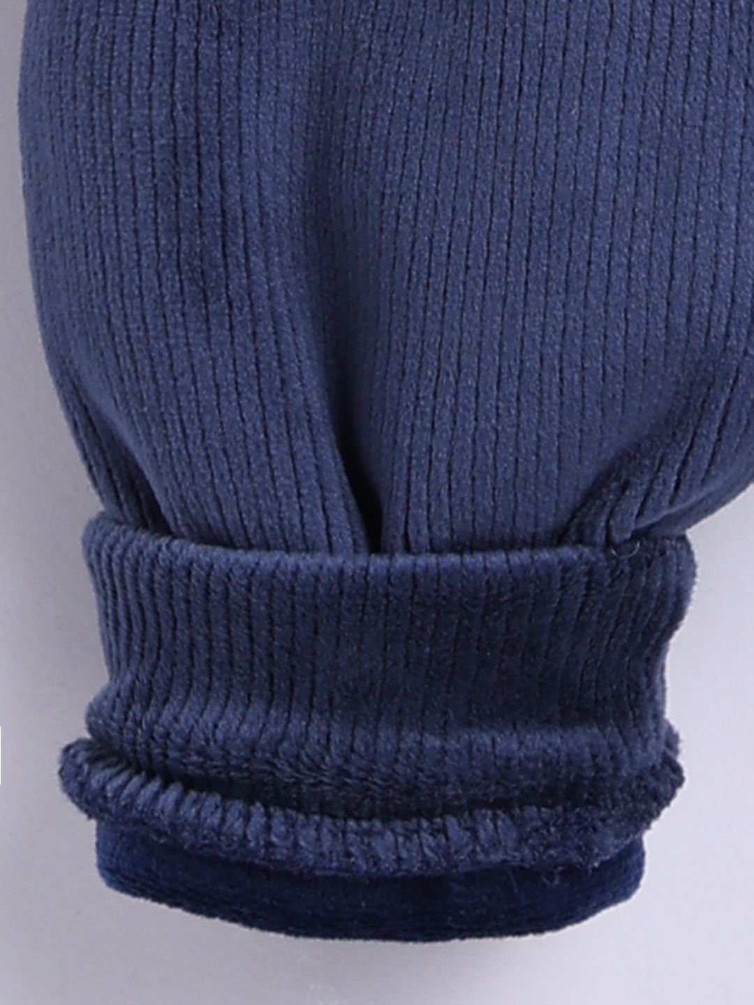 Moms Love Infant Boys Ribbed Velvet-Finish Pure Cotton Sweatshirt With Joggers