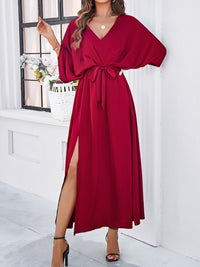 all about you V-Neck Extended Sleeves Maxi Dress