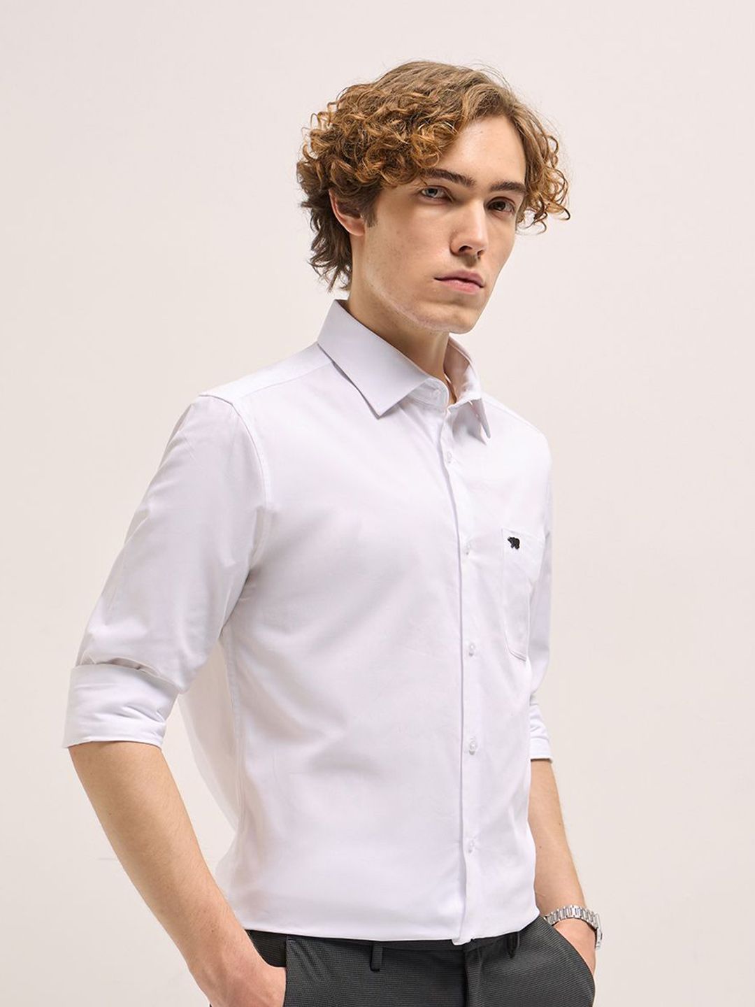 THE BEAR HOUSE Tailored Fit Cotton Formal Shirt