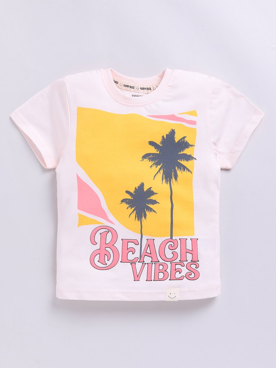 Happy Faces Boys Printed Tropical Pure Cotton T-shirt