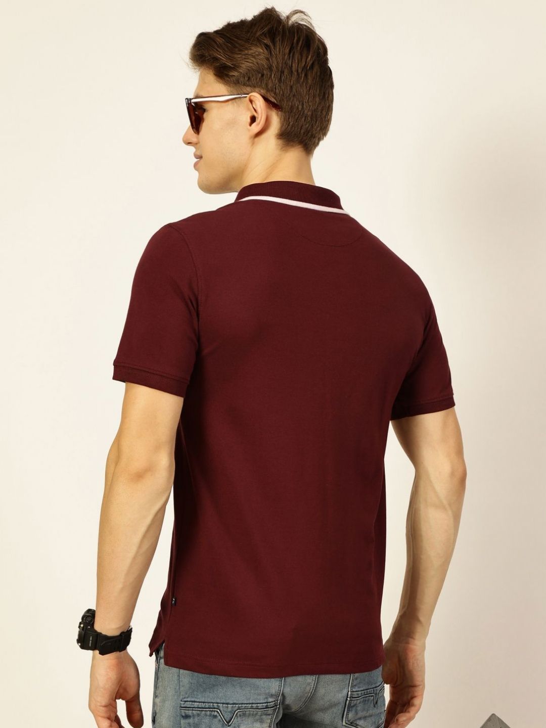 Thomas Scott Men Solid Polo Collar T-shirt