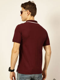 Thomas Scott Men Solid Polo Collar T-shirt