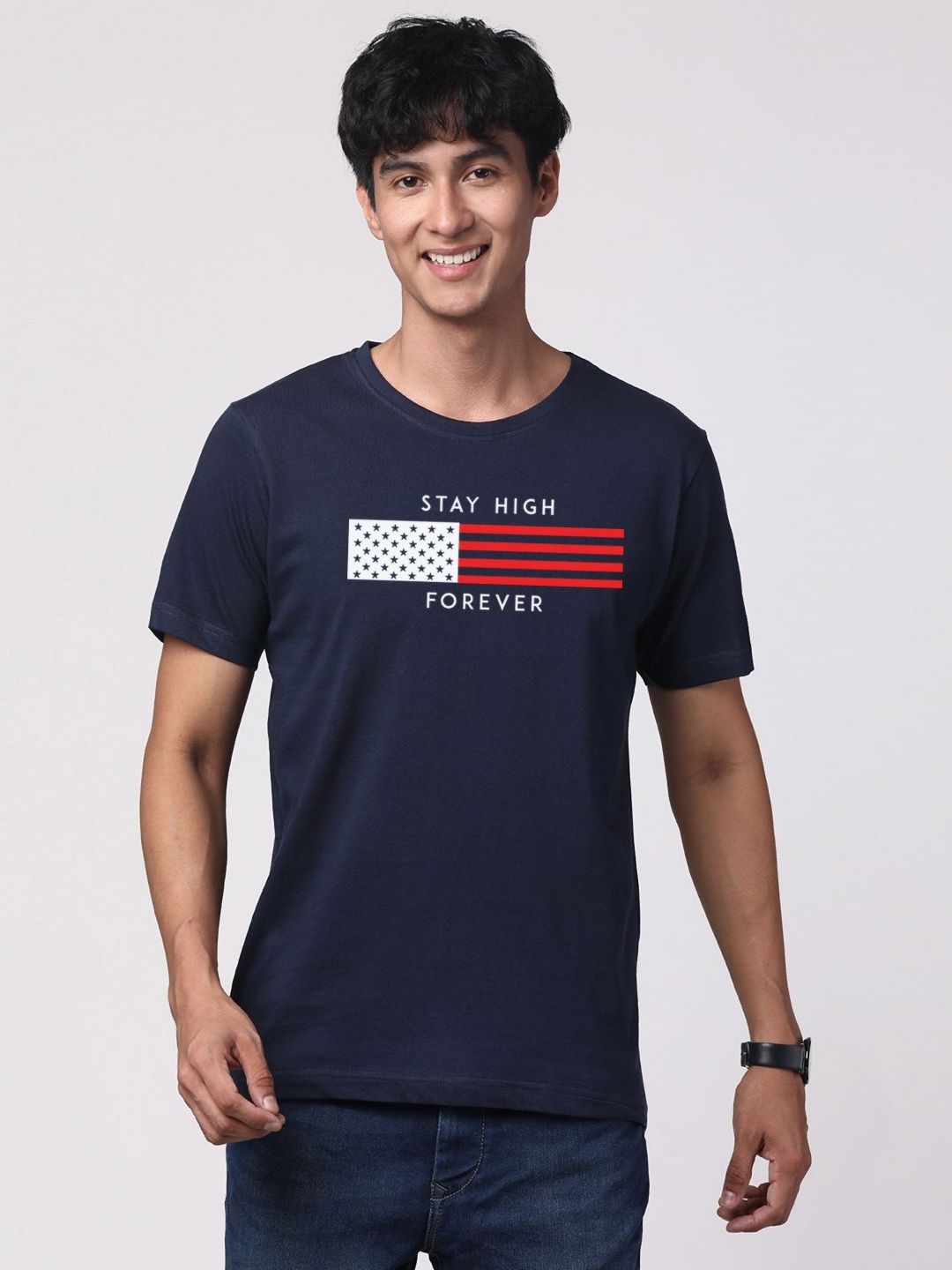ADRO Men Graphic Printed Cotton T-shirt
