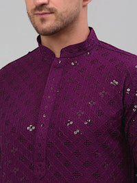 Jompers Sequined Embroidered Kurta with Pyjamas