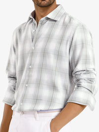 RARE RABBIT Comfort Spread Collar Checked Cotton Casual Shirt