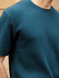 Powerlook Men Solid Round Neck Oversized T-shirt