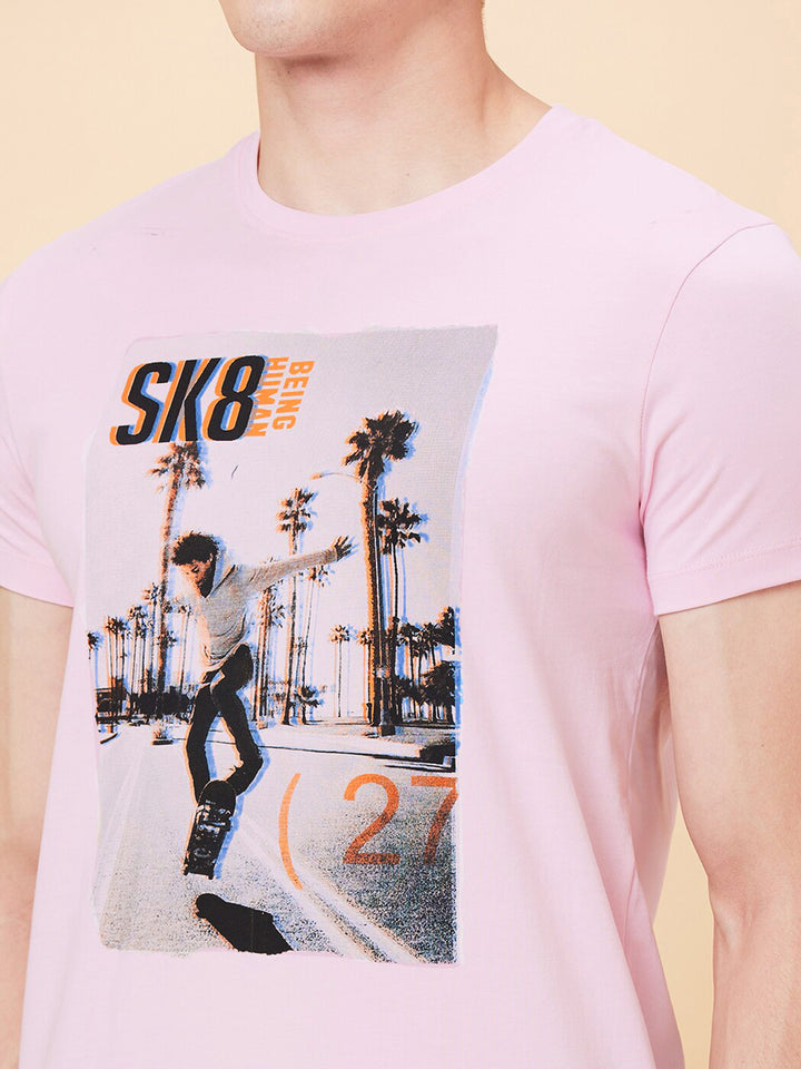 Being Human Graphic Printed Round Neck Casual T-shirt