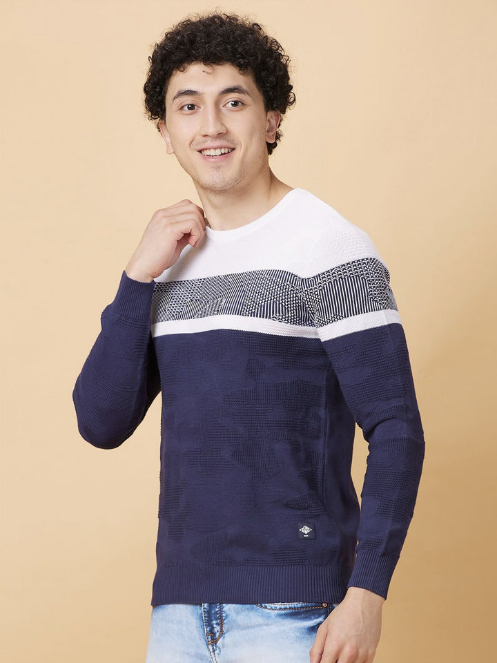 Being Human Men Pure Cotton Colourblocked Pockets T-shirt