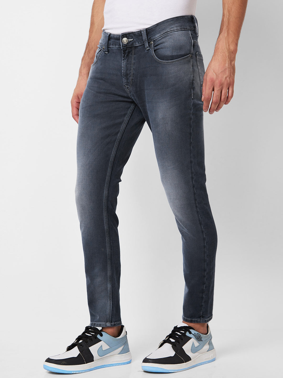 SPYKAR Men Slim Fit Heavy Fade Stretchable Jeans