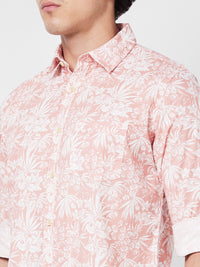 SPYKAR Floral Printed Spread Collar Cotton Casual Shirt