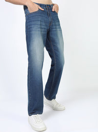 HIGHLANDER Men Blue Straight Fit Light Fade Stretchable Jeans