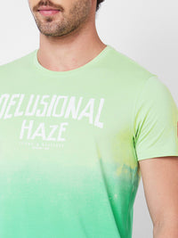 SPYKAR Typography Printed Round Neck Slim Fit Cotton Casual T-shirt