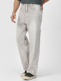 Urbano Fashion Men Loose Relaxed Fit Heavy Fade Jeans