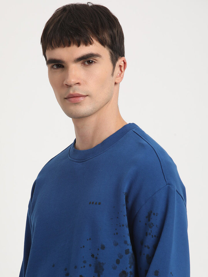 THE BEAR HOUSE Abstract Printed Terry Pure Cotton Pullover